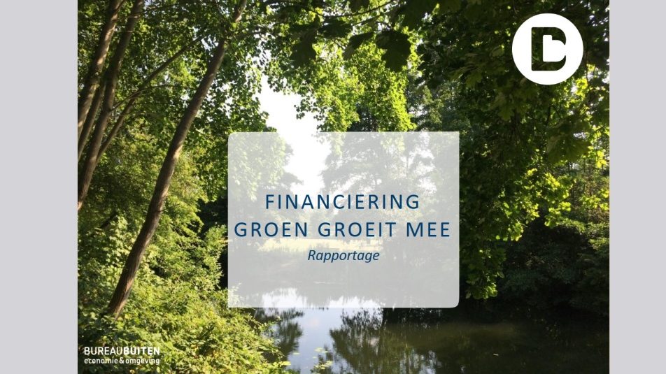 Omslag van het rapport Financiering Groen Groeit Mee