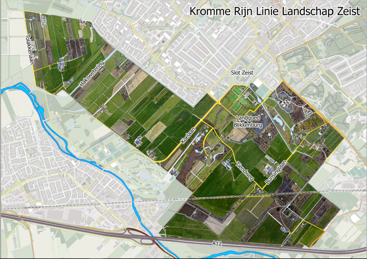 © Gemeente Zeist Kaart van het Zeister deel van het Kromme Rijn Linie Landschap