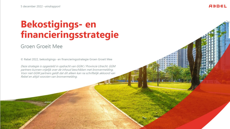 Omslag van het rapport Bekostigings- en financieringsstrategie