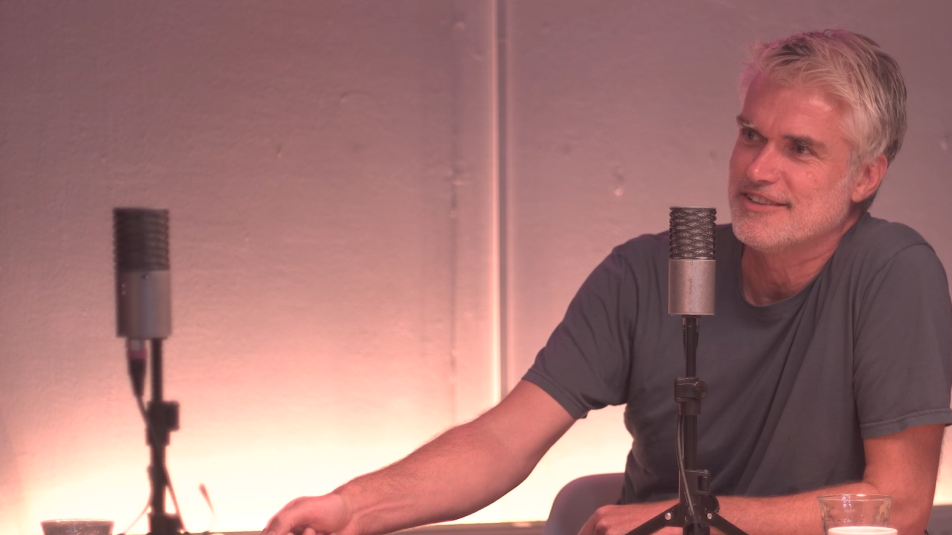 Vincent Luyendijk bij opname Groen Groeit Mee podcast